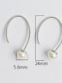 thumb Simple Freshwater Pearl Silver Hook Earrings 2