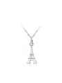 thumb S925 Silver Fashion Exquisite Tower Clavicle Necklace 0