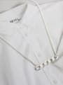 thumb Simple Short Chain Pendant Silver Necklace 2