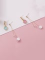 thumb Alloy With Rose Gold Plated Simplistic Asymmetry Heart Drop Earrings 0