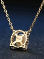 thumb Square Shaped Necklace Gold Plated with Freshwater Pearl 3