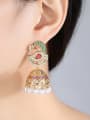 thumb Copper With Gold Plated Fashion Statement Chandelier Earrings 1