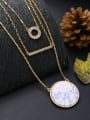 thumb Simple Multi-layer Natural Stone Alloy Necklace 3