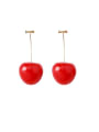 thumb Alloy With Acrylic Cute Friut  Cherry Drop Earrings 4