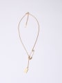 thumb Titanium With Gold Plated Simplistic Geometric Pin Necklaces 0