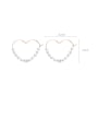 thumb Alloy With Gold Plated Cute Heart Hoop Earrings 3
