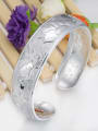thumb Ethnic style Lotus Flowers-etched 999 Silver Opening Bangle 1