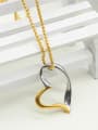 thumb Color Plated Heart-shaped Pendant Necklace 1