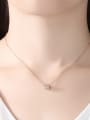thumb 925 Sterling Silver With Cubic Zirconia Simplistic Charm Necklaces 1