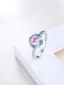thumb Creative Gold Plated Three Colorful Stone Ring 2