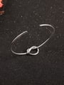 thumb Simple Knot Silver Opening Bangle 1