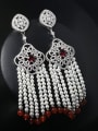 thumb 2018 Natural Pearls Tassel Drop Chandelier earring 1