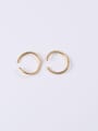 thumb Titanium With Gold Plated Simplistic Round Hoop Earrings 0