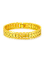 thumb Elegant 24K Gold Plated Geometric Shaped Copper Bracelet 0