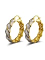 thumb Retro Style Creative Exaggerate Two Color Plated Earrings 0