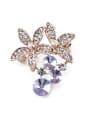 thumb 2017 new new Flower-shaped Crystals Brooch 1