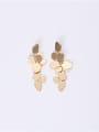 thumb Titanium With Gold Plated Personality Geometric Drop Earrings 2