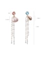 thumb Alloy With Rose Gold Plated Bohemia Charm Conch Beads Tassels Earrings 3