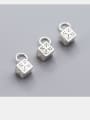 thumb 925 Sterling Silver With Silver Plated Classic Square Charms 2