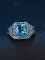 thumb Fashion Shiny Blue AAA Zirconias Copper Lovers Ring 1