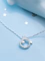 thumb 925 Sterling Silver With Platinum Plated Cute Hollow Fish Necklaces 1