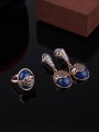 thumb Alloy Antique Gold Plated Vintage style Artificial Stones Hollow Three Pieces Jewelry Set 1