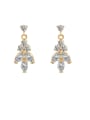 thumb Alloy With Cubic Zirconia Simplistic Water Drop Drop Earrings 0