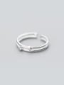 thumb Elegant Adjustable Star Shaped Rhinestone S925 Silver Ring 0