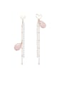thumb Alloy With Rose Gold Plated Bohemia Water Drop Threader Earrings 0