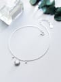 thumb 925 Sterling Silver With 18k White Gold Plated Delicate Rose Anklets 1