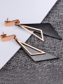 thumb Fashion Triangle Titanium Drop Earrings 2