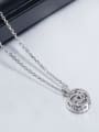 thumb Simple Cubic Zircon Round Necklace 2