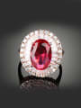 thumb Fashion Ruby White Zirconias Copper Ring 0
