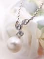 thumb Freshwater Pearl Leaves Necklace 1