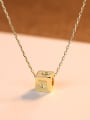 thumb 925 Sterling Silver With Glossy Simplistic Square heart Necklaces 2