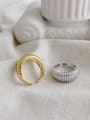 thumb 925 Sterling Silver With Gold Plated Vintage Multi-loop Winding Free Size Rings 4