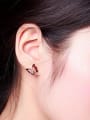 thumb Female 18K Rose Gold Frosted Butterfly stud Earring 1