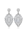 thumb Copper inlaid AAA zircon water-Drop earring 0