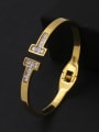 thumb Exquisite H Shaped Simple Style Opening Bangle 0