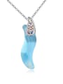 thumb Simple Shiny austrian Crystal Pendant Alloy Necklace 2