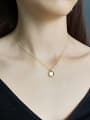 thumb Sterling silver irregular round gold necklace 1