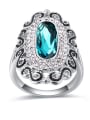 thumb Exaggerated austrian Crystals Alloy Ring 1