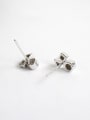 thumb Simple Tiny Geometric Shapes Stack Silver Stud Earrings 2