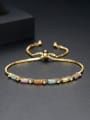 thumb Copper With 18k Gold Plated Fashion Geometric Cubic Zirconia Bracelets 2