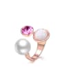 thumb Personality Open Design Artificial Pearl Opal Ring 0