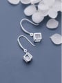 thumb 925 Sterling Silver With Platinum Plated Fashion Geometric Hook Earrings 0