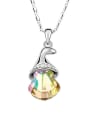 thumb Fashion Shell-shaped austrian Crystal Wind-bell Pendant Alloy Necklace 3