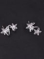 thumb Copper With White Gold Plated Cute Flower Stud Earrings 1