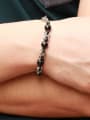 thumb Personalized Black Beads Titanium Bracelet 1