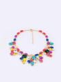 thumb Alloy Artificial Stones Sweet and Elegant Sweater Necklace 0